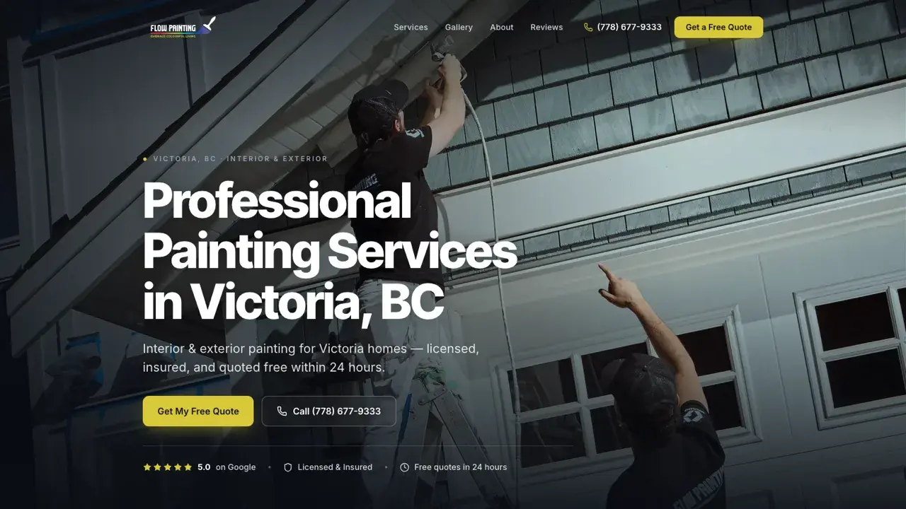 Flow Painting Inc website screenshot