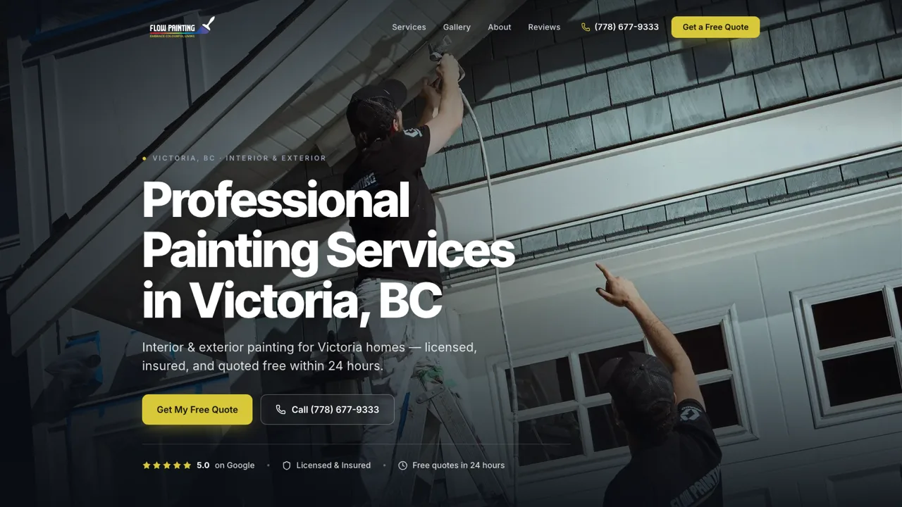 Flow Painting website we built